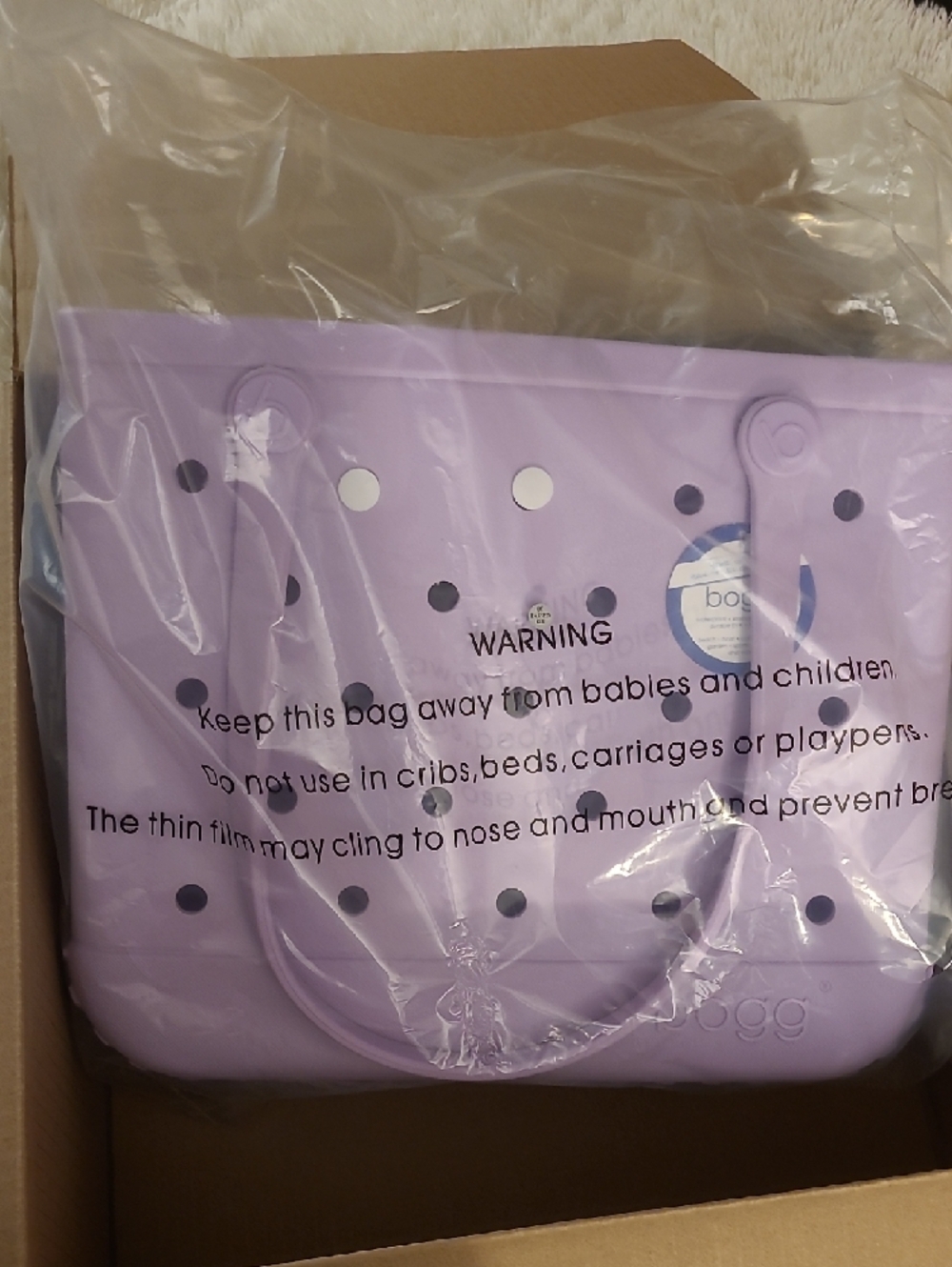 Baby BOGG BAG Lavender Perforated Tote - Picture 7 of 7